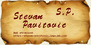 Stevan Pavitović vizit kartica